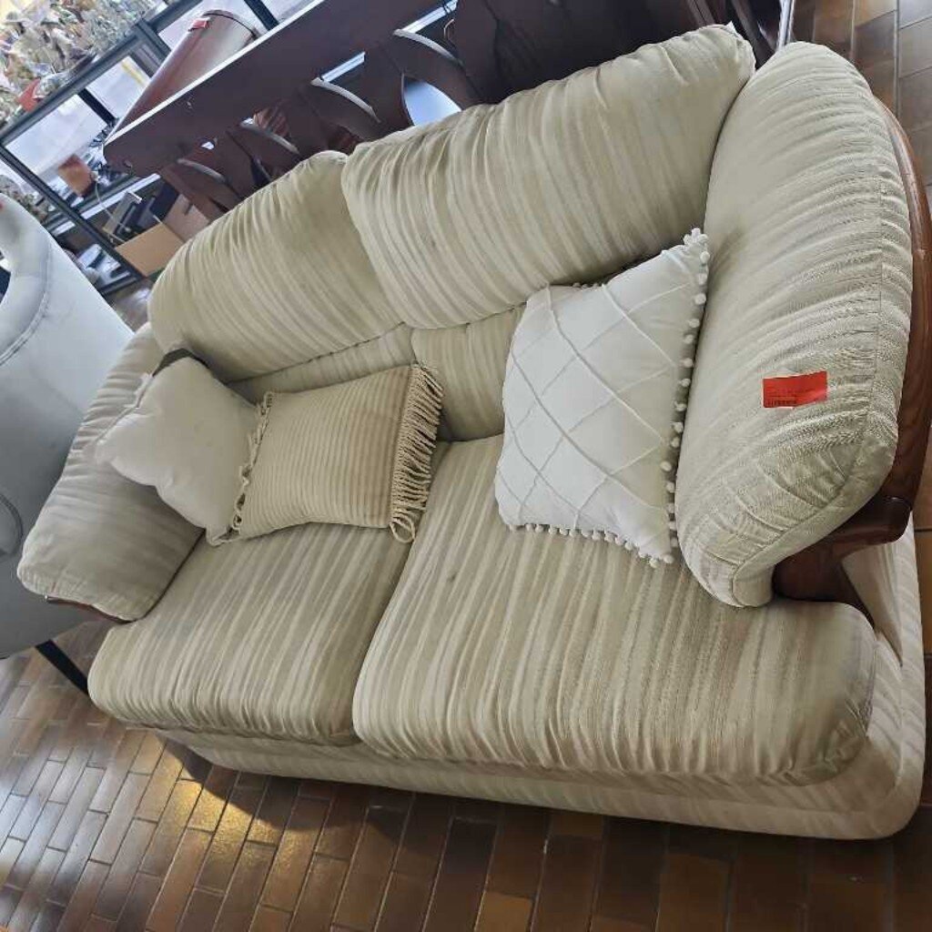 cream Color Loveseat -Needs A Clean