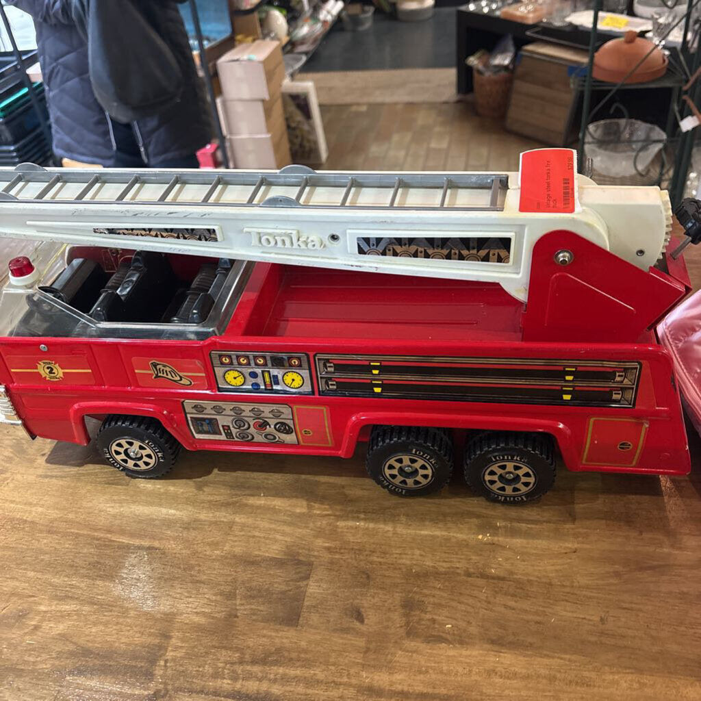 Vintage steel tonka fire truck