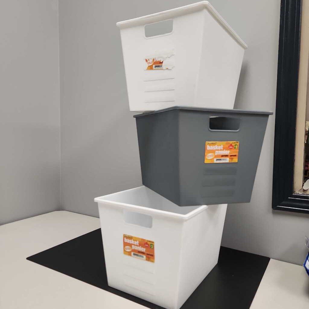 Plastico Multi-Purpose Bin - Grey / White