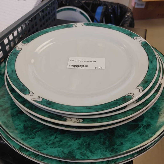 6 Piece Plate & Bowl Set