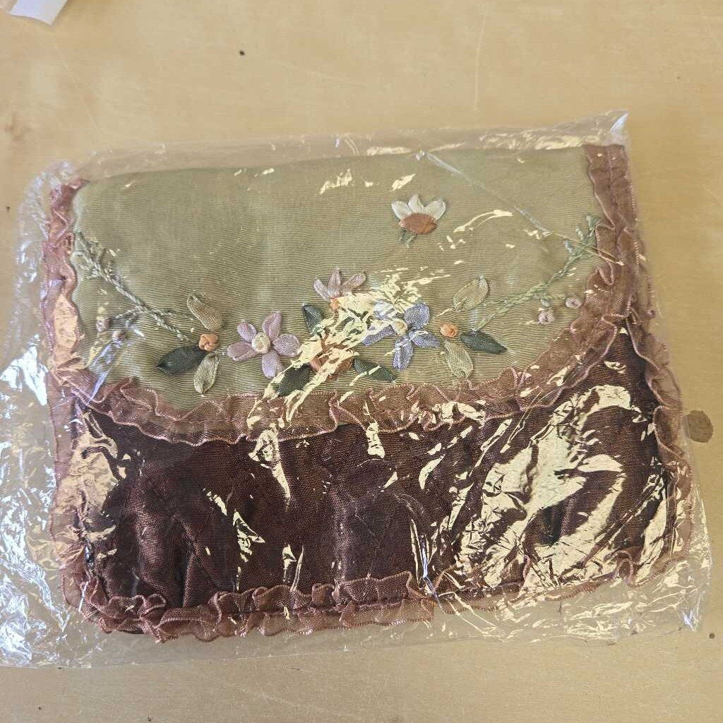 Brown Wallet With Flower Details