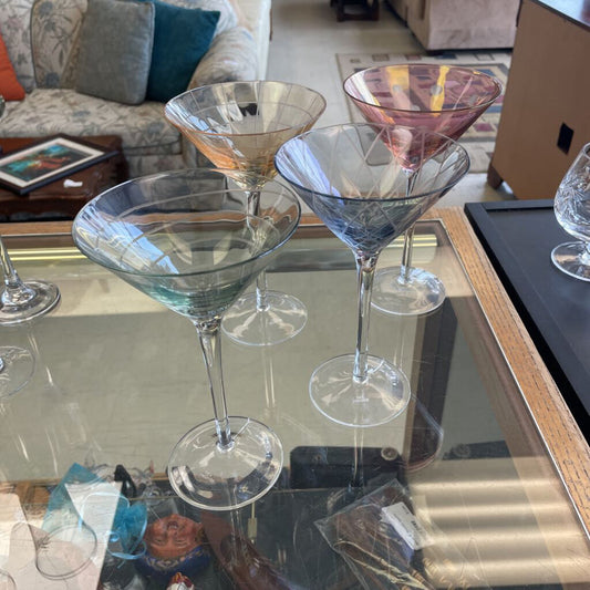 Multicoloured Cocktail Glasses Set of 4