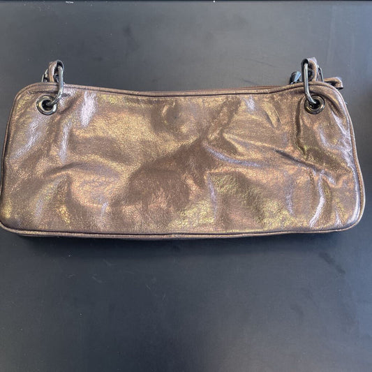 Plinio Visona Gold Metallic Leather Purse