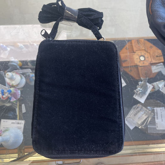 Black Velvet Crossbody Bag