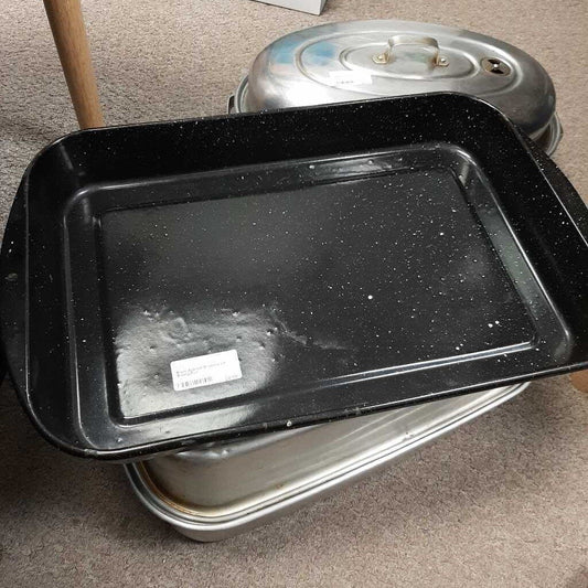 Black Speckle Enamelware Baking Pan