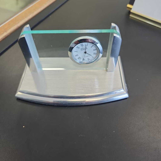 Desk Clock/ Business Card Holder -Not Tested