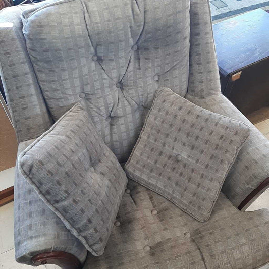Revolving Rocking Chair With 2 Pillows