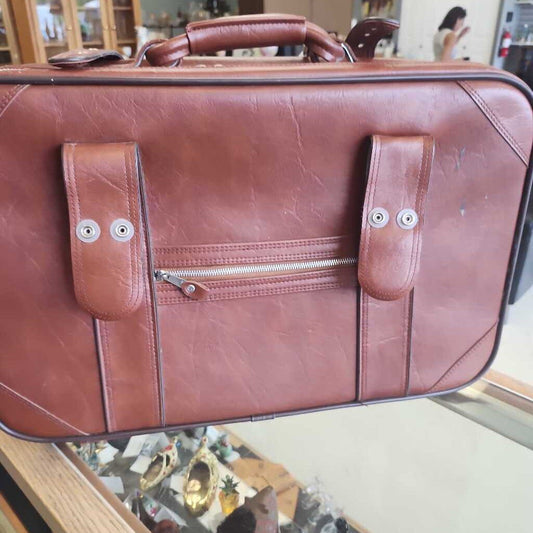 Brown Leather Suitcase