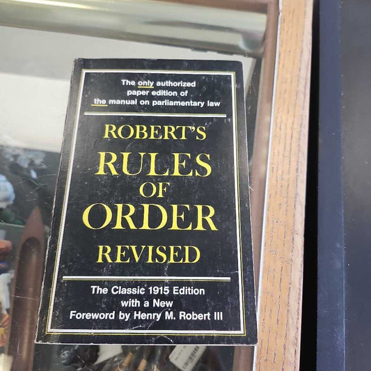 Roberts Rules Of Order Revised