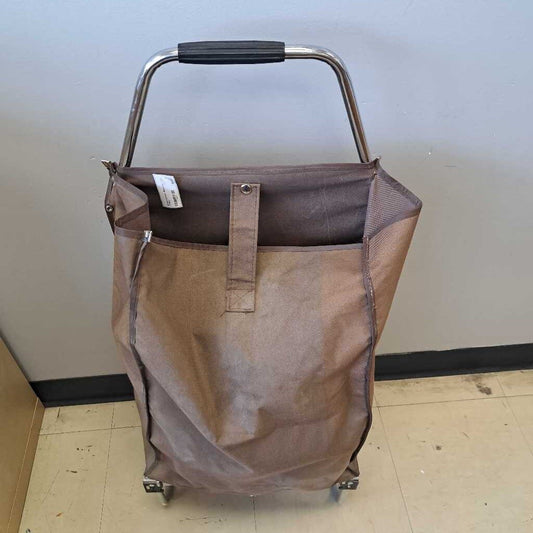 Brown Canvas Shopping Trolley