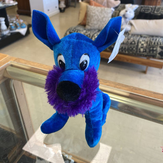 Blue Dog With Purple Beard Stuffy