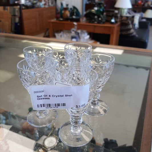 Set Of 6 Crystal Shot Glasses