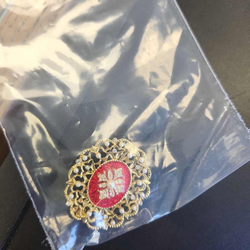 Red Brooch
