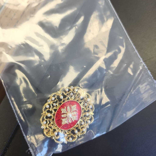 Red Brooch