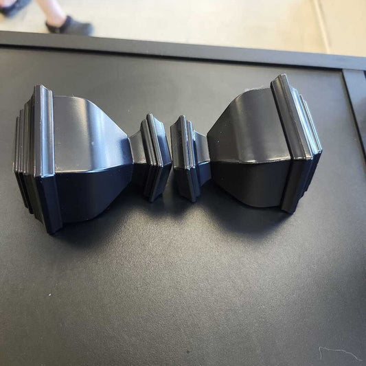 Satin Black Curtain Rod Ends