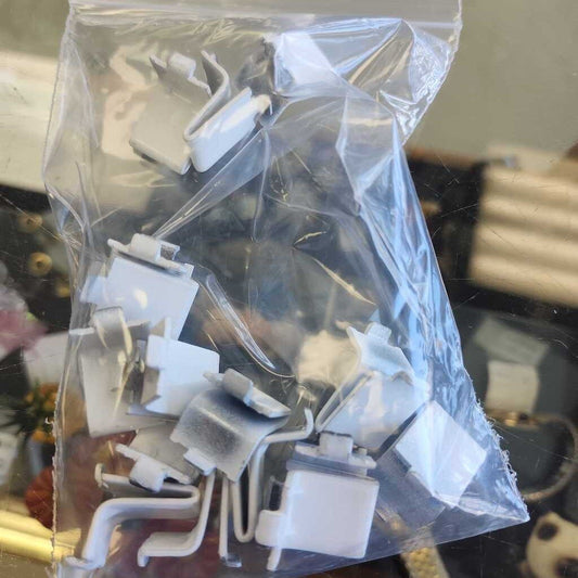 White Shelving Clips