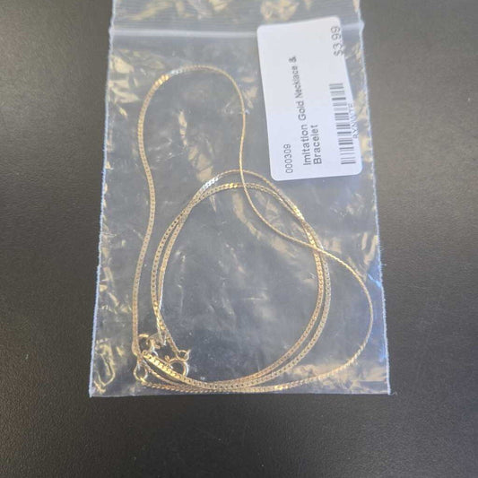 Imitation Gold Necklace & Bracelet