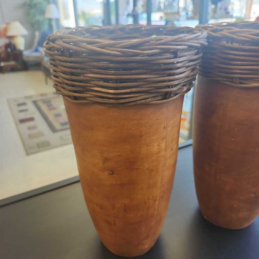 Wicker Ceramic Planter