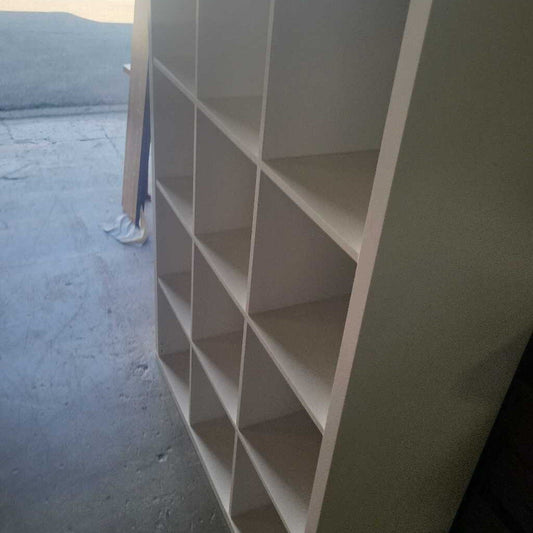 White 12 Slot Bookshelf