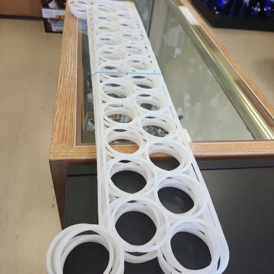 Set Of 6 White Hole Fence Brackets
