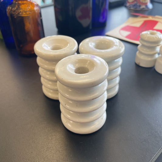 Vintage Large White Insulators
