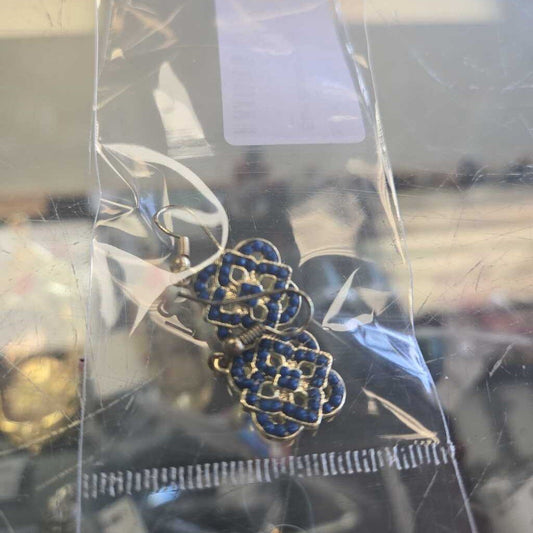 Blue Beaded Earrings
