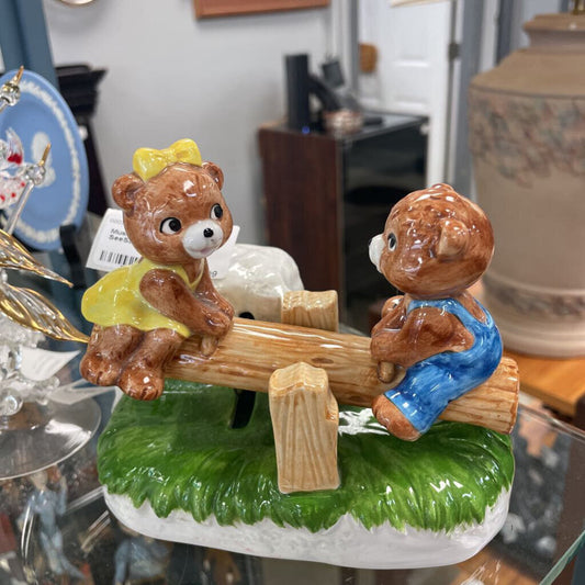 Music Box Teddy Bear SeeSaw