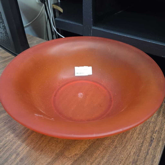 Orange Glass Fruit Bowl