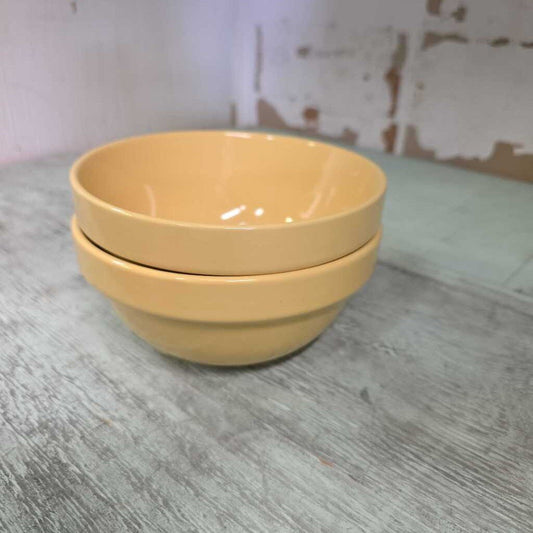 Set of 2 Yellow Soup Bowls