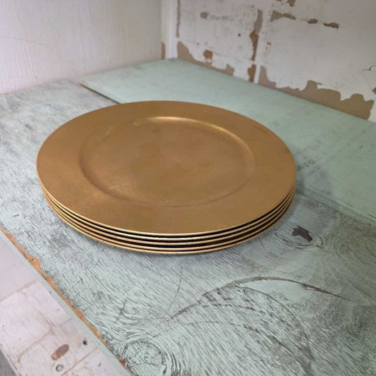 Set of 5-Gold Colored Plate Holders