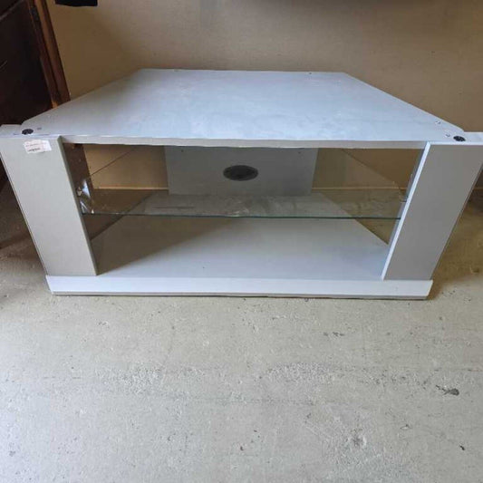 Grey/Glass Corner TV Stand