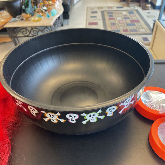 Skull Black Trick or Treat Bowl
