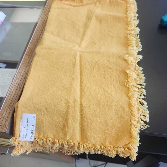 Set Of Two Yellow Napkins