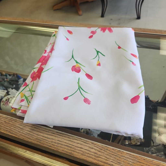 Pink Flower Tablecloth