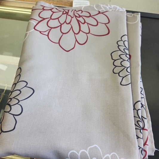 Gray With Flowers Tablecloth