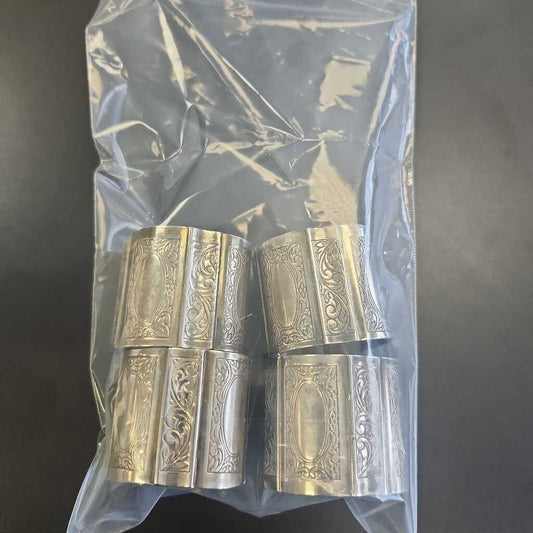 Set Of 4 Silver Napkins