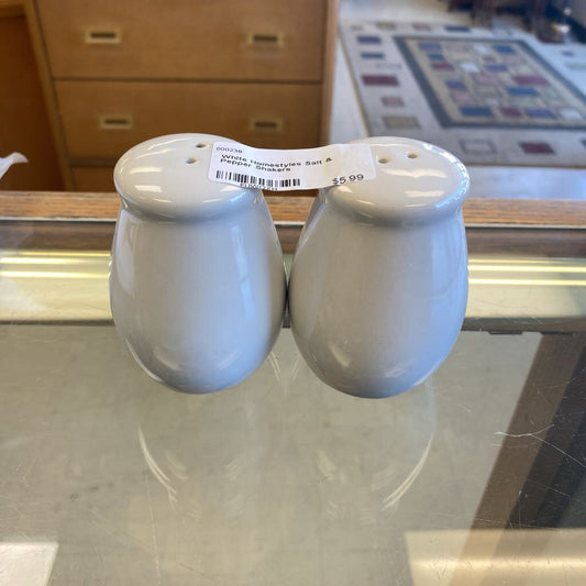 White Homestyles Salt & Pepper Shakers