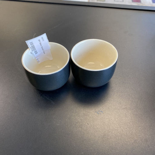 2PC Black Glazed Cups