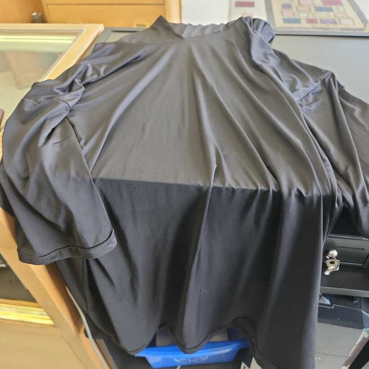 Long Black Silky Shirt