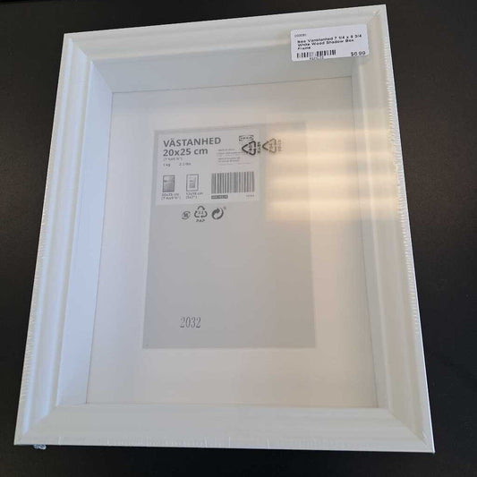 Ikea Vanstanhed 7 1/4 x 9 3/4 White Wood Shadow Box Frame