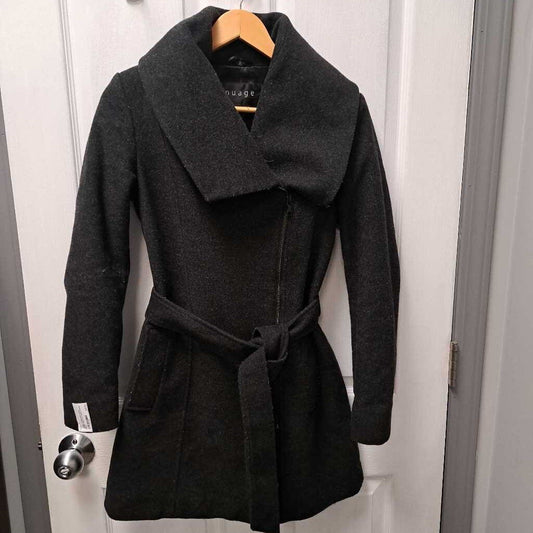 Nuage Ladies Size Small Dress Coat 3/4 Length Smoke Grey