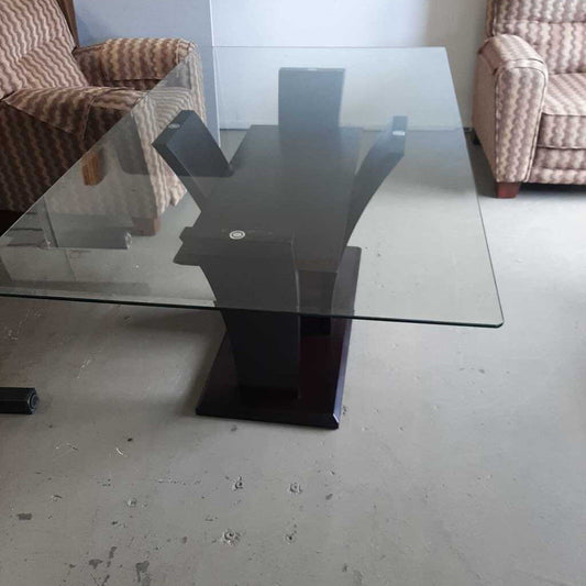 Glass Table W/ 8 Chairs