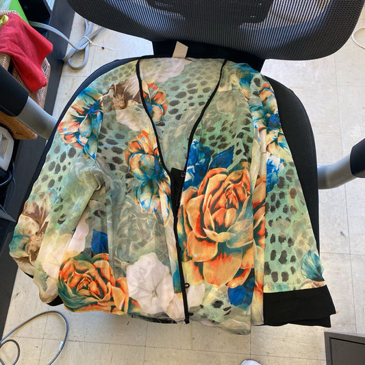 Sheer Flower Cardigan Size L