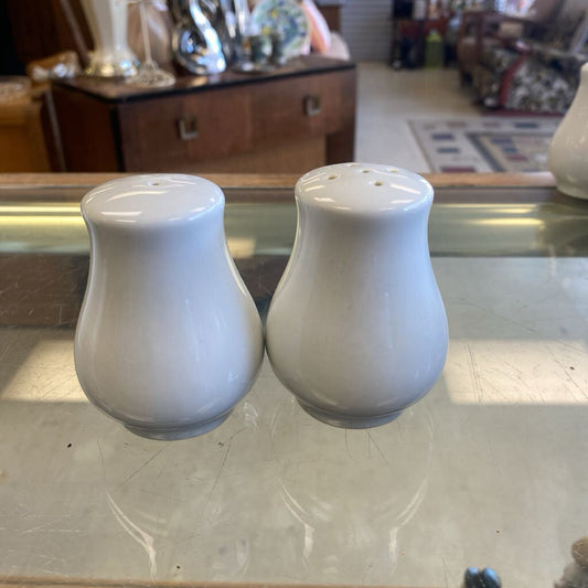 White Ceramic Salt & Pepper Shakers