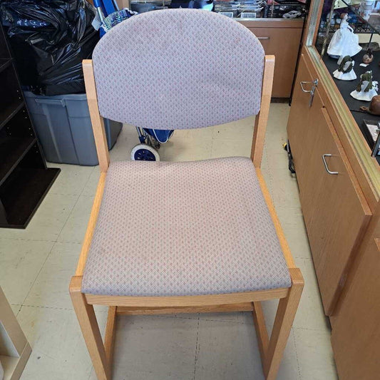 Wooden Framed Chair W/Multi Coloured Upholstered Seat & Back