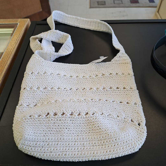 White Crochet Purse