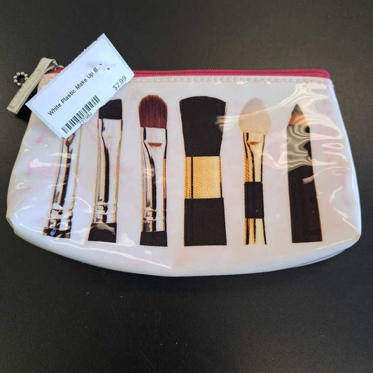 White Plastic Make Up Bag