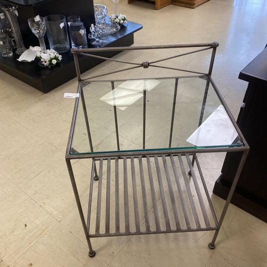 Metal/Glass Accent Table