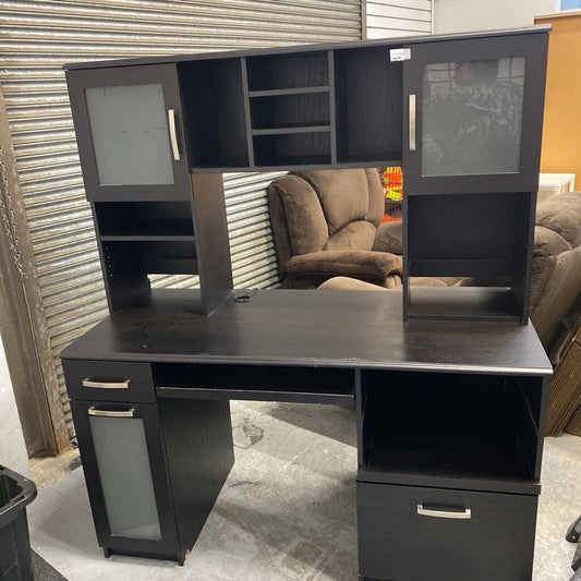 Dark Wood Office Desk