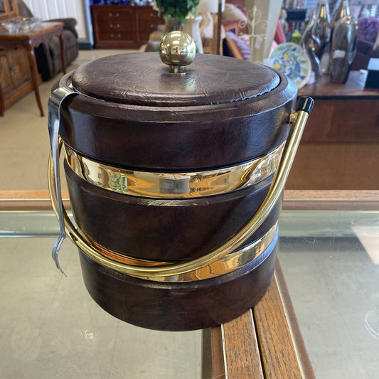 Vintage Shelton-Ware Ice Bucket With Lid & Tongs